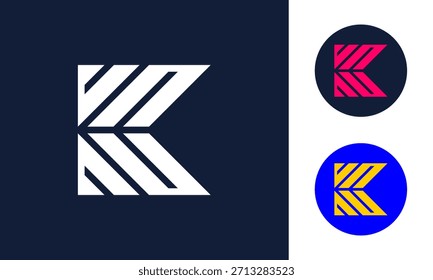 Bester Buchstabe K-Logo-Zeichen
