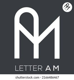 THE BEST AM LETTER LOGO DESIGN BUSINESS LOGO IMAGE VECTOR