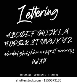 Best Lettering Alphabet Calligraphy Font Black and Whitelettering handwritten