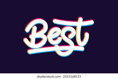 best lettering with blue background for stickers and t-shirts.