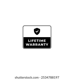 Best Lifetime warranty label or sign vector isolated. Lifetime warranty label vector isolated for product packaging design element.