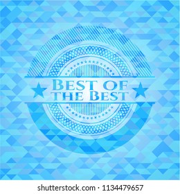 Best of the Best light blue emblem with mosaic background