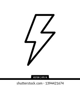 The best lightning icon vector, illustration logo template in trendy style. Can be used for many purposes.
