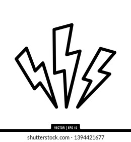 The best lightning icon vector, illustration logo template in trendy style. Can be used for many purposes.
