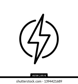 The best lightning icon vector, illustration logo template in trendy style. Can be used for many purposes.
