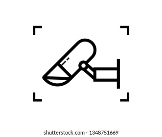 Best line icon CCTV camera - Vector 