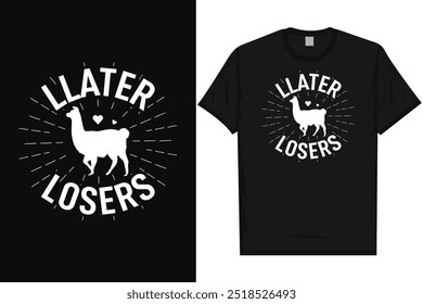 Best llama llamas animal drama llama cool llama typography graphics tshirt design