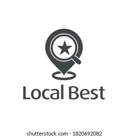 best location search vector logo design