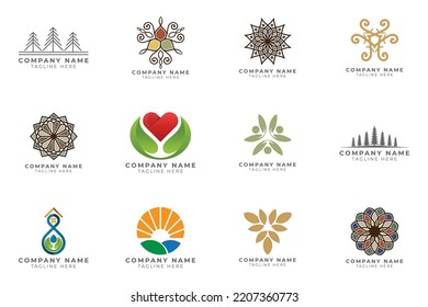 best logo collection. Geometric abstract logos. Icon design