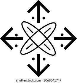 Mejor Logotipo con cuatro flechas y elites