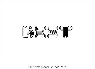Best Logo Minimilistic Elegant Sleek Design Logo Vector Template 