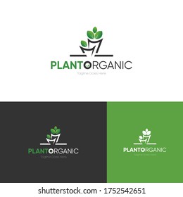 Best Logo of PLANTORGANIC Business or Brand / ecology nature element vector icon with multiple concept's.