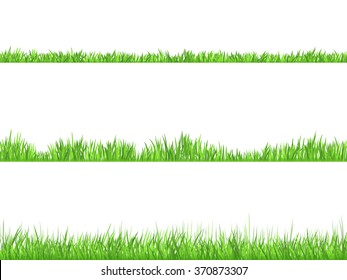 Best Looking Lawn 3 Ideal Grass Heights For Mowing Flat Horizontal Banners Set Abstract Isolated  Vector Illustration