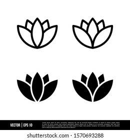 The best Lotus icons vector collection, illustration logo template in trendy style. Suitable for many purposes.
