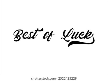 Titular del logo de Best of Luck. Tipografía de Vector aislado