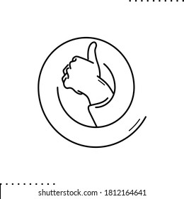 Buena suerte, miniaturas con icono de vector de espiral en contorno