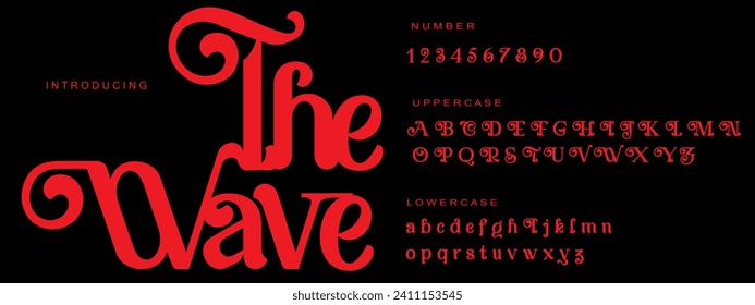 Best Luxury alphabet font. Typography decorative elegant classic lettering serif fonts vintage retro for logo. vector illustration