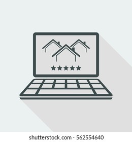 Best luxury home rating - five stars - Vector flat icon