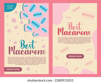 Best Macarons offer poster template