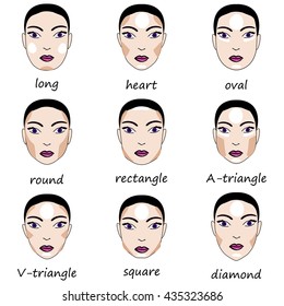 1,622 Contour highlight face shapes Images, Stock Photos & Vectors ...