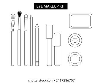 mejor conjunto de pincel de maquillaje vector