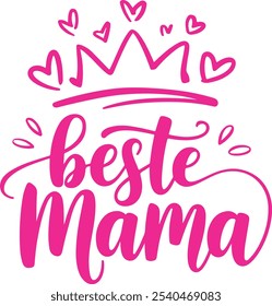 best mama silhouette vector art illustration