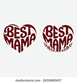 Best Mama Typography Set Vetor files (Melhores arquivos de vetor do conjunto de tipografia Mama)