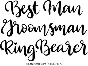 Best man groomsman ring bearer decoration for wedding T-shirt