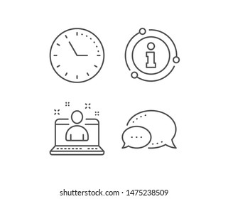 Best manager line icon. Chat bubble, info sign elements. Business management sign. Agent symbol. Linear best manager outline icon. Information bubble. Vector