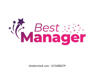 Mejor Gráficos Vectores Manager. Premio al empleado del mes. Mejor diseño tipográfico líder del equipo. mejor jefe