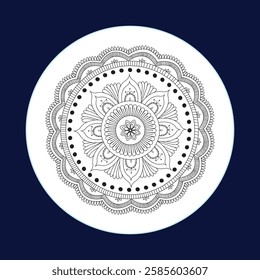 Best Mandala Art Design Outline Handmade Creative Mandala Patterns Lineal Mandala Background Intricate Mandala for Coloring Books