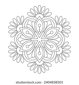 Best Mandala coloring book page vector file