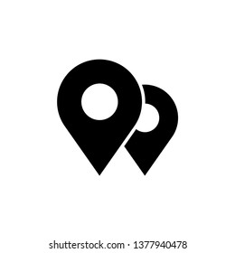 best map pin icon in trendy flat design 