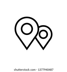 best map pin icon in trendy flat design 