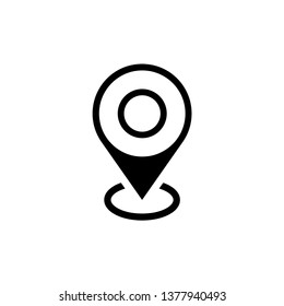 best map pin icon in trendy flat design 