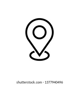 best map pin icon in trendy flat design 