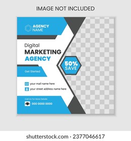 Best Marketing Social Media Post Design Template, Unique Vector Design