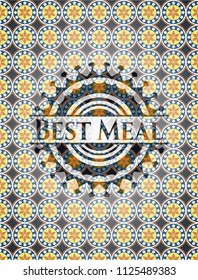 Best Meal arabic emblem. Arabesque decoration.