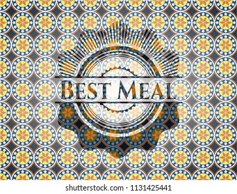 Best Meal arabic emblem. Arabesque decoration.