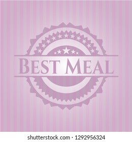 Best Meal badge with pink background