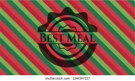 Best Meal christmas emblem background.