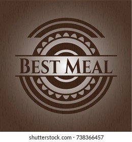 Best Meal retro wood emblem