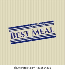 Sello de caucho de la mejor comida