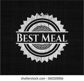 Best Meal written with chalkboard texture