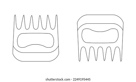 The best Meat Claws or meat shredder claw, outline flat icon, isolated on white background. Vector illustration in trendy style. Editable graphic resources for many purposes. 