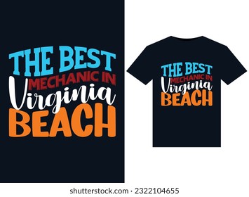 The best Mechanic in Virginia Beach illustrations for print-ready T-Shirts design