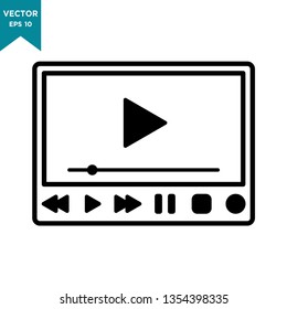 best media player vector icon 