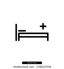 Best Medical Bed Icon. Vector Illustration Logo Template