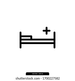 Best Medical Bed Icon. Vector Illustration Logo Template