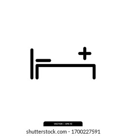 Mejor Icono De Cama Médica. Plantilla de logotipo de iluminación de vectores